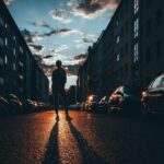silhouette of a female standing on the city street 2023 11 27 05 28 15 utc